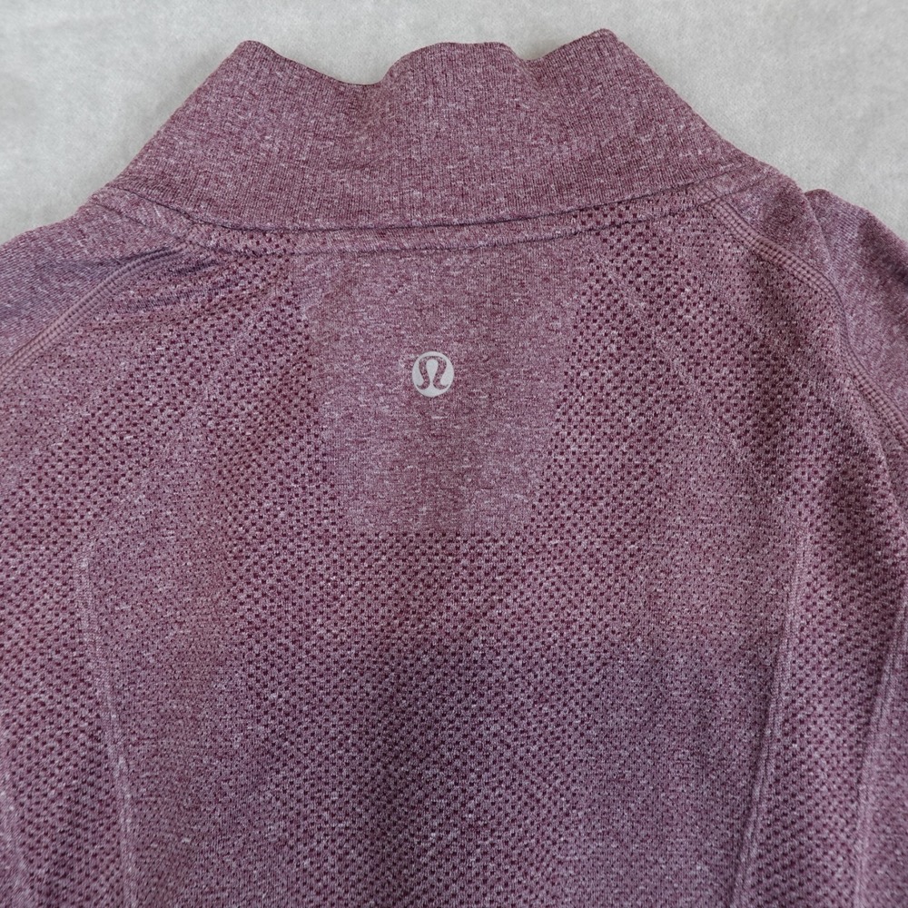 Lululemon Metal Vent Tech 1/2 Zip Pullover Mens Medium Performance Plum Maroon - Picture 6 of 9